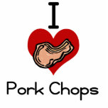 I love-heart pork chop photo sculptures
