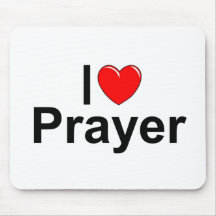 I Love (Heart) Prayer Mouse Pads