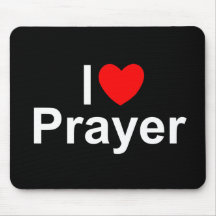 I Love (Heart) Prayer Mousepad