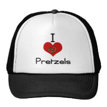 I love-heart pretzel mesh hat