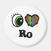 I Love (Heart) Ro Refrigerator Magnets