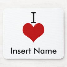 I Love (heart) Roberto Mousepad