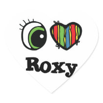 I Love (Heart) Roxy Stickers