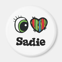 I Love (Heart) Sadie Magnets