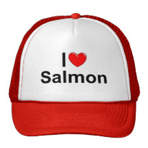 I Love (Heart) Salmon Trucker Hats