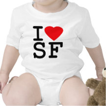 I Love Heart San Francisco Bodysuit