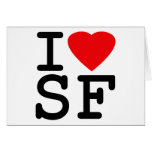 I Love Heart San Francisco cards