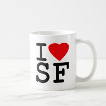 I Love Heart San Francisco Coffee Mugs