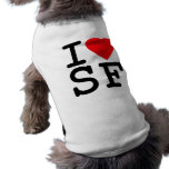 I Love Heart San Francisco pet clothing
