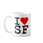 I Love Heart San Francisco Coffee Mugs