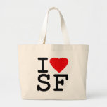 I Love Heart San Francisco Tote Bags