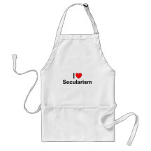 I Love (Heart) Secularism Aprons