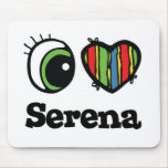 I Love (Heart) Serena Mousepads