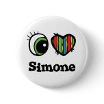 I Love (Heart) Simone Buttons
