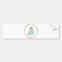 I Love Heart Snowmen Cute Christmas Design Bumper Sticker
