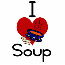 I love -heart  soup