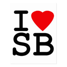 I Love Heart South Beach Miami Postcard