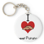 I love (heart) sweet potatoes key chain