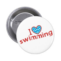I love (heart) Swimming buttons