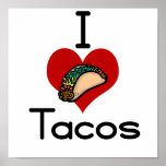 I love (heart) tacos print