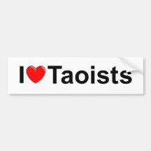 I Love (Heart) Taoists Bumper Stickers