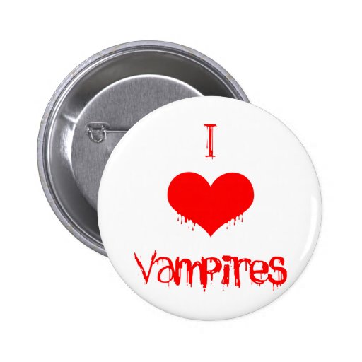 I Love (heart) Vampires Pinback Button