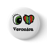 I Love (Heart) Veronica buttons