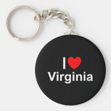 I Love (Heart) Virginia Key Chain
