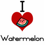 I love-heart watermelon photo sculptures