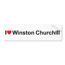 I Love (Heart) Winston Churchill Bumper Sticker