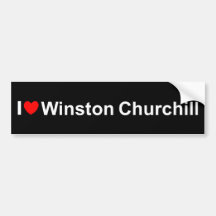 I Love (Heart) Winston Churchill Bumper Sticker