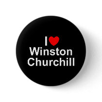 I Love (Heart) Winston Churchill Pinback Button