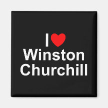 I Love (Heart) Winston Churchill Fridge Magnets