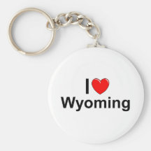 I Love (Heart) Wyoming Key Chain