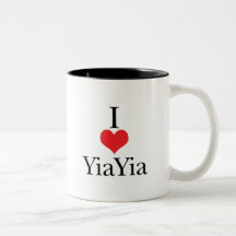 I Love (Heart) YiaYia Mugs