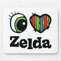 I Love (Heart) Zelda Mousepads