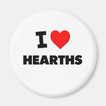 I Love Hearths Fridge Magnet