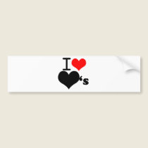 I love hearts bumper stickers
