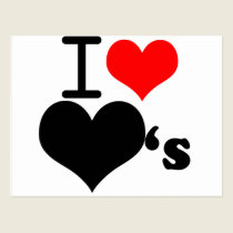 I love hearts postcards