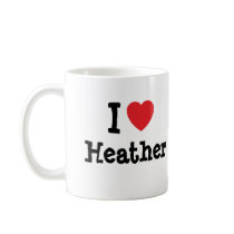 I love Heather heart T-Shirt Mugs
