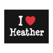 I love Heather heart T-Shirt Post Card