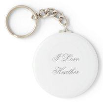 I Love Heather Keychain