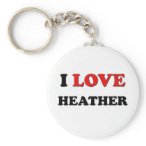 I Love Heather Keychain