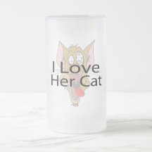 I Love Her Cat black Coffee Mug