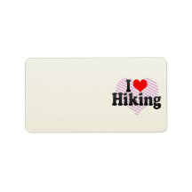 I love Hiking Labels