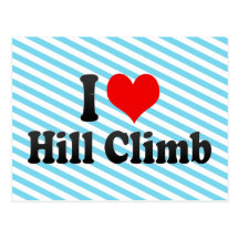I love Hill Climb Postcard