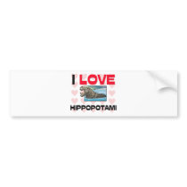 I Love Hippopotami Bumper Sticker