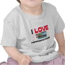 I Love Hippopotami Tee Shirt