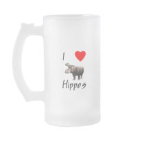 I Love Hippos (2) Mugs