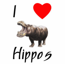 I Love Hippos (2) Photo Cut Outs